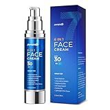 6 in 1 Face Cream With SPF for Men: Anti Aging Mens Face Moisturizer with SPF 30 - Hydrating Sunscreen for UV Protection & Dull Skin Daily Care - 1.7 fl oz