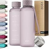 KIVY Slim Water Bottle 22oz [Lightweight & Shatterproof] - Reusable Tritan Water Bottle - Leak Proof Bottle for Women & Men - Water bottle no straw - Dishwasher Safe Water Bottle BPA Free - Purple