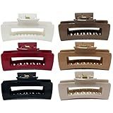 Hair Clips for Women 4.1 Inch Large Hair Claw Clips for Women Thin Thick Curly Hair,Big Rectangle Clips,Strong Hold jaw clips hair accessories for women（Silicone）