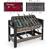 GYMAX 3 in 1 Multi Game Table, Swivel Combo Game Table with Foosball, Billiards & Table Tennis, Space-Saving Design for Family Night, Home, Game Room, Office