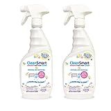 CleanSmart Nursery & High Chair Cleaner, 23 Ounce Bottle (Pack of 2), Hypochlorous Naturally Kills 99.9% of Viruses like RSV & Flu with Zero Residue