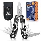 14-In-1 Multitool with Safety Locking, Professional Stainless Steel Multitool Pliers Pocket Knife, Bottle Opener, Screwdriver with Nylon Sheath ，Apply to Survival,Camping, Hunting and Hiking 1 Pcs