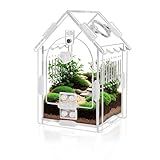 Jumping Spider Enclosure - Internal Dimensions 3.15"x3.15"x5.6" Acrylic Terrarium Kit for Tarantulas/Mantis/Reptiles with Magnetic Door, Ventilation & Easy Assembly