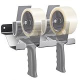 Pelopy Aluminum Wall Mount Tape Gun Holder Packing Tape Dispenser Paint Gun Holder for Office Organization, Shipping Station Essentials, Shipping Tool Storage, Holds 2