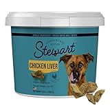 Stewart Chicken Liver Dog Treats, 16.8 oz, ~315 Pieces, Freeze Dried Raw, Single Ingredient, 60% Protein Training Treats or Meal Topper in a Value Size Resealable Tub, Grain Free, Gluten Free