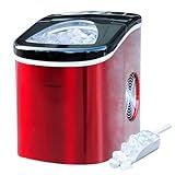 Frigidaire Counter top Portable, 26 lb per Day Nugget Ice Maker Machine (Red Stainless Steel)