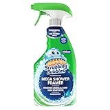 Scrubbing Bubbles Mega Bathroom and Shower Cleaner Spray, Foaming Action Removes Limescale and Soap Scum, Rainshower Scent, 32oz