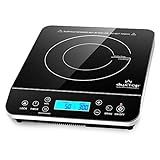 Duxtop Portable Induction Cooktop Burner, Induction Hot Plate with LCD Sensor Touch 1800 Watts, Silver 9600LS/BT-200DZ