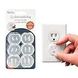 Dreambaby Plastic Baby Safety Outlet Plug Covers - 12 Pack - Outlet Covers Baby Proofing