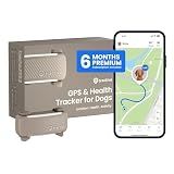 Tractive Smart Dog GPS Tracker with 6 Month Subscription | Live Pet Tracker with Virtual Fence | Vital Signs Monitoring of Heart & Respiratory Rate | Bark Monitoring | Dog Collar Attachment (Brown)