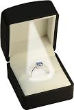 LED Black Ring Gift Jewelry Box for Proposal Wedding Engagement