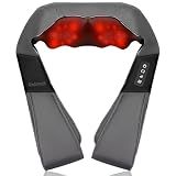 Nekteck Shiatsu Neck Massager with Heat for Pain Relief, Gray, NOT Cordless