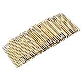HilBeliFU 100Pcs Spring Test Probe Pin Set, P75-B1 Spring Probes, Brass Pin Test Tools for PCB Testing, Pads, Diameter 1.02mm, Conical Head 1.4mm, Thimble Length 15.8mm