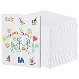 SATINIOR 20 Pack White Hardcover Blank Book 6x8 Inch, 40 Pages Hardcover Blank Book for Kid to Write Stories, Unlined Notebook Sketchbook Art Crafts Back to School Office Supplies