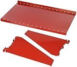 Wall Control Shelf 9in Deep Pegboard Shelf Assembly Pegboard and Slotted Tool Board - Red