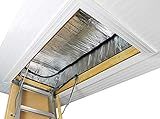 Premium Energy Saving Attic Door Insulation Stairway Cover Stair Ladder Opening Attic Tent with Easy Access Zipper 25" x 54" x 11"