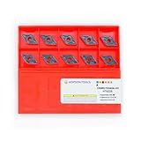Hopson Tools Carbide Turning Inserts DNMG 431 Dnmg150404 for Semi-Finishing Cutting Steel, Dnmg Insert for Lathe Turning Tools, 10 PCS