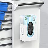 THYGIFTREE Magnetic Glove Box Holder, Wall Mount Metal Rubber Disposable Latex Gloves Tissue Dispenser for Tool Box Garage Workshop Kitchen, White