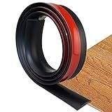 Floor Transition Strip Self Adhesive Carpet & Flooring Transitions Edging Trim Strip PVC Threshold Transitions Suitable for Threshold Height Less Than 3mm (3.3Ft, Black)