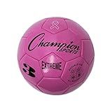 Champion Sports Extreme Series Soccer Ball, Size 3 - Youth League, All Weather, Soft Touch, Maximum Air Retention - Kick Balls for Kids Under 8 - Competitive and Recreational Futbol Games, Pink