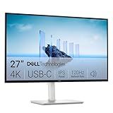 Dell 27 Plus 4K USB-C Monitor - S2725QC - 27-inch 4K (3840 x 2160) 120Hz 16:9 Display, AMD FreeSync Premium, sRGB 99%, Integrated Speakers, 1500:1 Contrast Ratio, Comfortview - Ash White