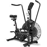 Air Bike, Eryntix Exercise Bike with Magnetic & Air Resistance, Stationary Bike for Home Cardio Workout, Indoor Bike with Adjustable Dual Action Handlebars, Customizable Monitor APP Connection