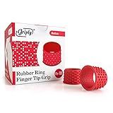 Griply Rubber Finger Tips | Hand Grips | Rubber Tip Finger Protector | Finger Pads (Medium)