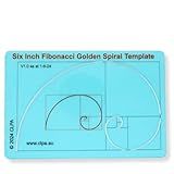 CLPA Fibonacci Spiral Stencil Template for Drawing and Drafting: A Fibonacci Spiral Drawing Tool for Artists Allows The Simple Application of The Golden or Divine Ratio for Artistic Design