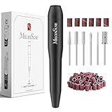 MelodySusie Electric Nail Drill Machine,PC120I Portable Electric Nail File Efile Set for Acrylic Gel Nails, Manicure Pedicure Tool with Nail Drill Bits Sanding Bands Dust Brush, Black