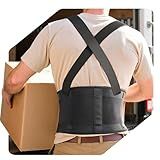 Medical-Grade Work Back Brace with Adjustable Shoulder Straps [Stronger Support & Breathable Mesh] Lower Back Support Belt for Men Women - Pain Relief for Lifting, Warehouse, Construction & Moving