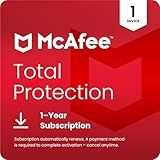 McAfee Total Protection 1-Device | AntiVirus Software 2026 for Windows PC & Mac, AI Scam Detection, VPN, Password Manager, Identity Monitoring | 1-Year Subscription with Auto-Renewal | Download
