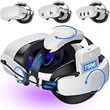 Kawaye for Meta Quest 3S/Quest 2/Quest 3 Head Strap with 7500mAh Hot-Swap Battery Pack, Double Knobs Adjustable VR Headset Strap with Two Large Support Pad Enhanced Support, Reduce Pressure