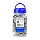 Cable Matters 100-Pack Cat 6A Shielded Pass Through RJ45 Connectors, 50µ Gold Plated, Max. Wire OD 1.19mm (Cat6A Ends/Shielded RJ45 Connector/Ethernet Ends) for Solid or Stranded S/FTP Cable