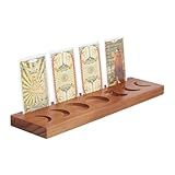 NBEADS Wooden Tarot Card Holder with Moon Phase, 11.02x2.75x0.63inch Tarot Card Holder Witchy Stand Wiccan Decor for Tarot Card Oracle Card Witch Divination Tools