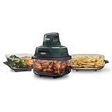 Ninja Crispi 5-in-1 Portable Glass Air Fryer, 4-QT, 2.5-QT & 6-Cup Glass Containers with Crisper Plates & Storage Lids, Microwave, Freezer & Dishwasher Safe, British Racing Green, FN101BF