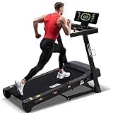 ECHANFIT Heavy Duty Treadmill for Home, 20% Auto Incline Treadmill 400 LB Capacity, 20" Wide Deck, 0.6-12 MPH, LED Display, Bluetooth Speaker, Foldable with App