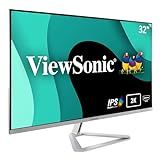 ViewSonic VX3276-2K-MHD 32 Inch Widescreen IPS 1440p Monitor with Ultra-Thin Bezels, HDMI DisplayPort and Mini DisplayPort