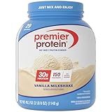 Premier Protein Powder, Vanilla Milkshake, 30g Protein, 1g Sugar, Gluten Free, No Soy, 40.2 oz (29 Servings)