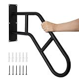 Aduanbang Hand Rails for Outdoor Steps & Elderly,U-Shape Wall Mount Stair Railing, Porch, Deck, Garage & Garden Grab Bar, 1 Pack Safety Handle