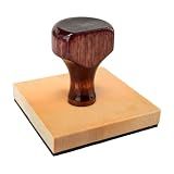 Custom Logo Hand Stamp - Personalized Wood Rubber Stamp - Upload Your Own Image (3"x4")
