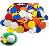Adhere Golf Ball Markers 50 100 pcs Plastic Position Ball Marker Quarter Size 0.94 inch Flat Golf Ball Marker Mix Colour