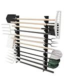 JivaJot Garage Tool Organizer Wall Mount, Shed Yard Tool Organizer for Garage, Horizontal Organization Tool Racks for Walls, Shovels and Rakes, 3FT