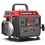 PowerSmart 1200W Portable Generator, Small Generator for Camping, Tailgating, Gas Powered, Ultralight 34 lbs, EPA Compliant