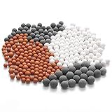 XYCING Filtration Stone Beads Filter for Filtered Shower Head, Mineral Stone Bead Balls for Purifying Water (Red Gray White)
