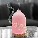 Gooamp 200ML White Noise Ceramic Diffuser,Sleep Sound Machine with 20 Natural Soothing Sounds, 7 Color Lights,Essential Oil Diffuser, Timer for Baby, Kids, Adults, Office, Home(Wood Grain) Upgrade