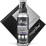 Screen Cleaner Spray & Wipe Kit (Streak & Scratch Free) Computer Screen Cleaner + 2 Microfiber Cleaning Cloths Cleaning Kit LCD LED OLED Touchscreen Flat Smart TV Monitor Laptop Electronics Car 2oz