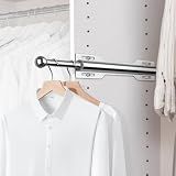 FIRJOY 12" Valet Rod for Closet Pull Out (1 Pack, Chrome)