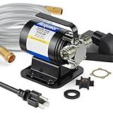 Acquaer Portable Electric Utility Water Transfer Pump 115V 1/10 HP with Suction Hose Kit, Low Suction Water Removal for Water Beds, Pools, Rain Barrel, Aquariums