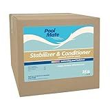 Pool Mate 16-Pounds Premium Pool Stabilizer and Conditioner, Concentrated Cyanuric Acid for Pools, Helps Chlorine Last Longer