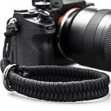 AQAREA Camera Wrist Strap for DSLR Mirrorless Camera, Quick Release Camera Hand Strap with Safer Connector（Black）